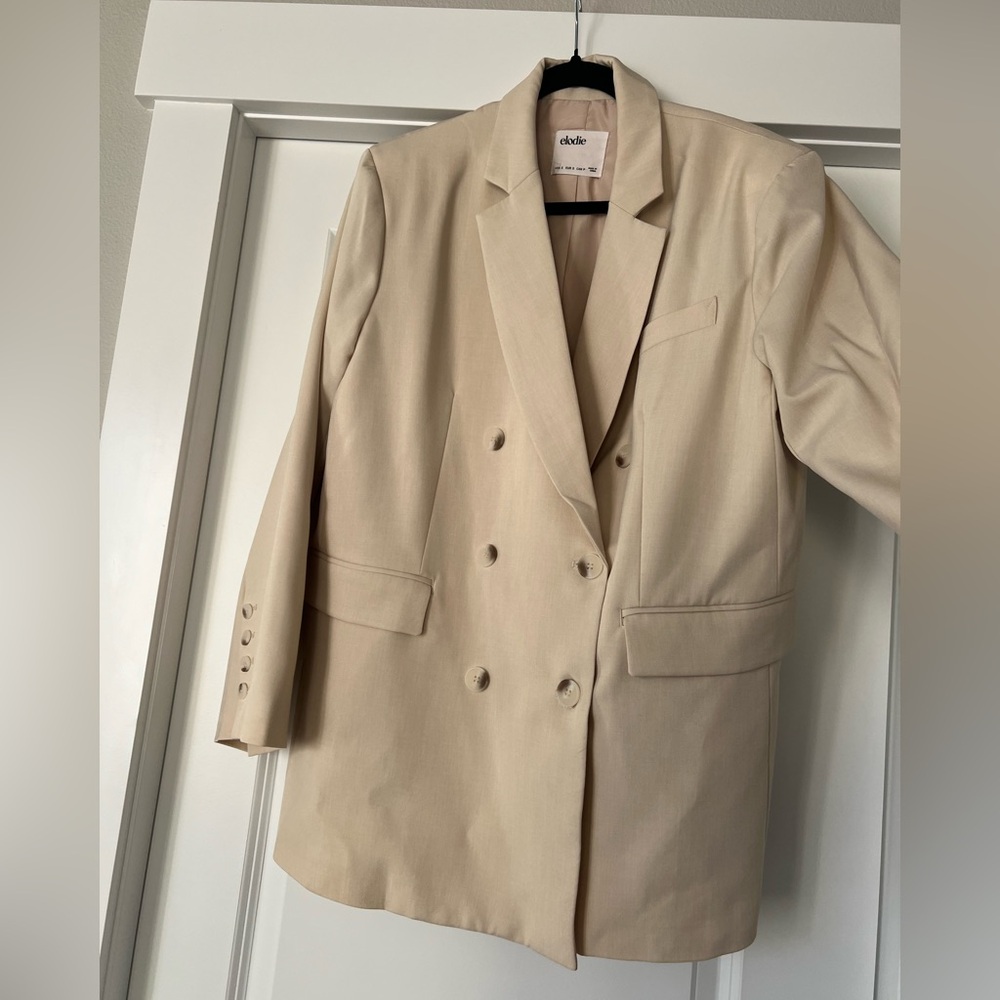 Elodie Tan Oversized Women’s Blazer Size S